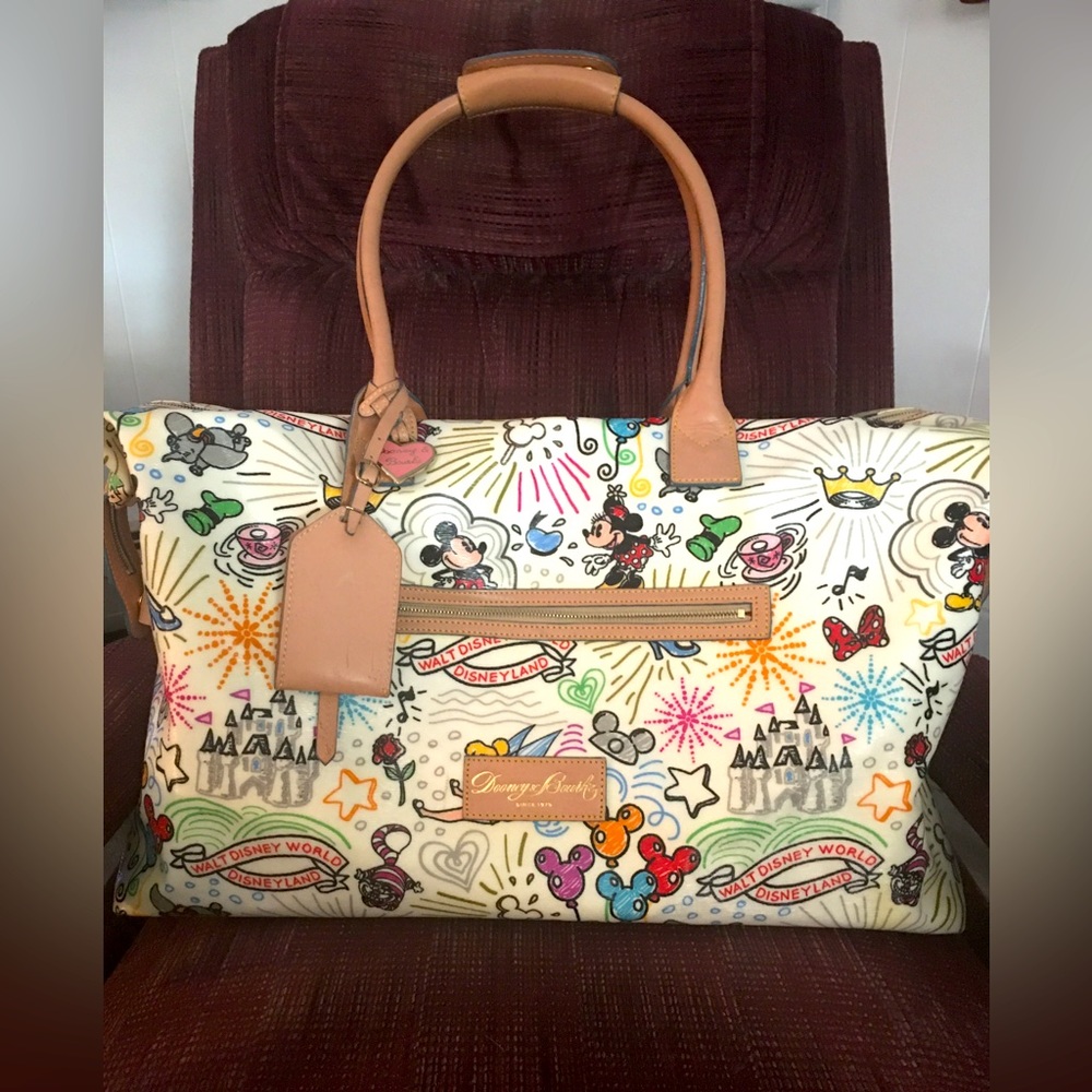 DISNEY Dooney & Bourke Sketch v2 Weekender Large Duffel (RARE)